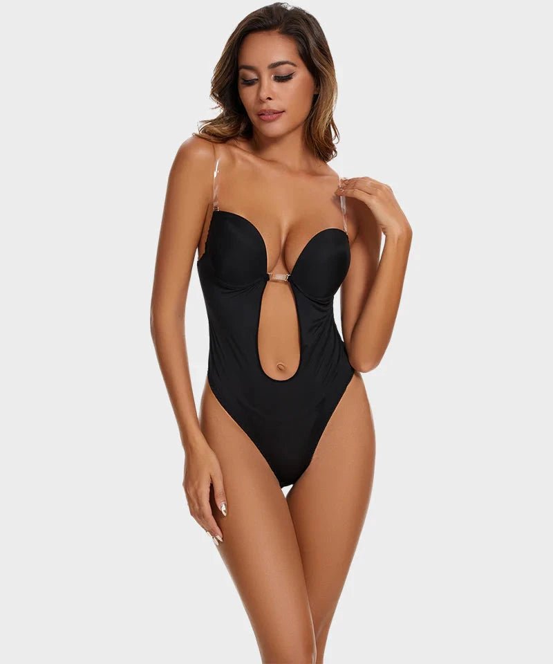 Body Dos Nu Gainant Femme Noir