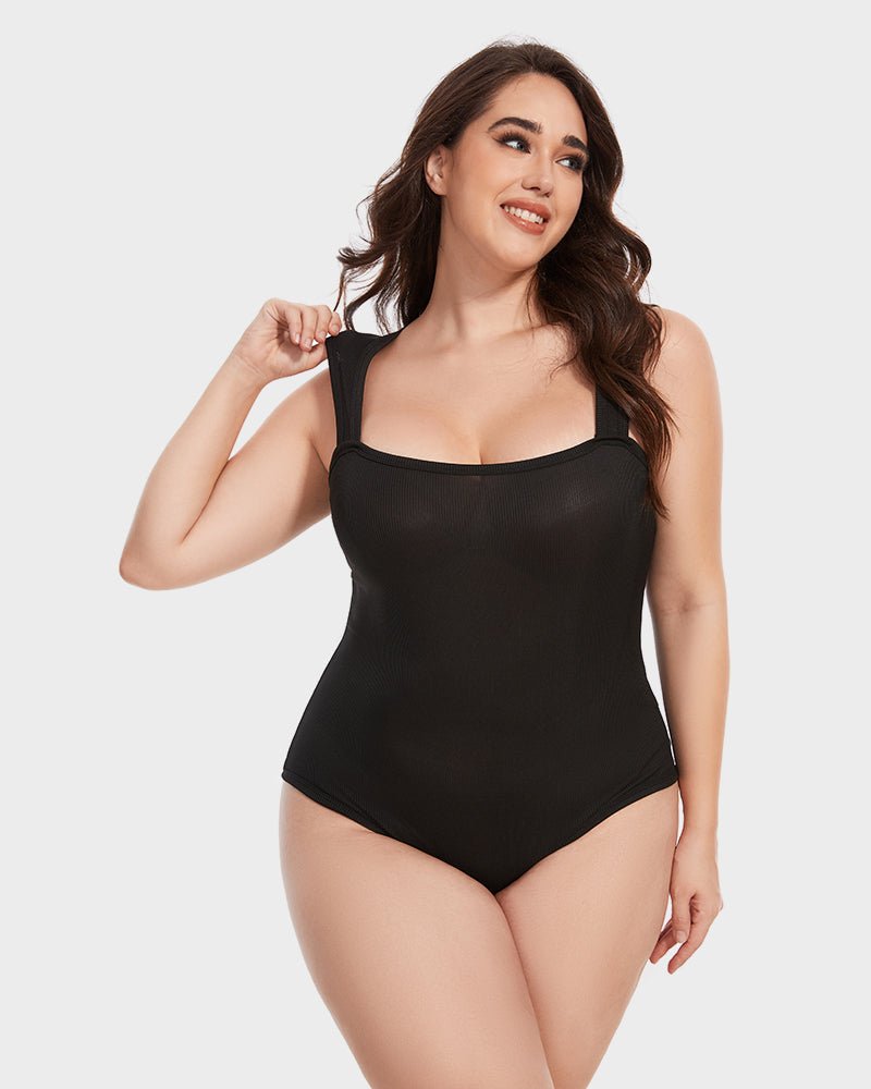 Body Gainant mit quadratischem Kragen | SLIMSHAPE™