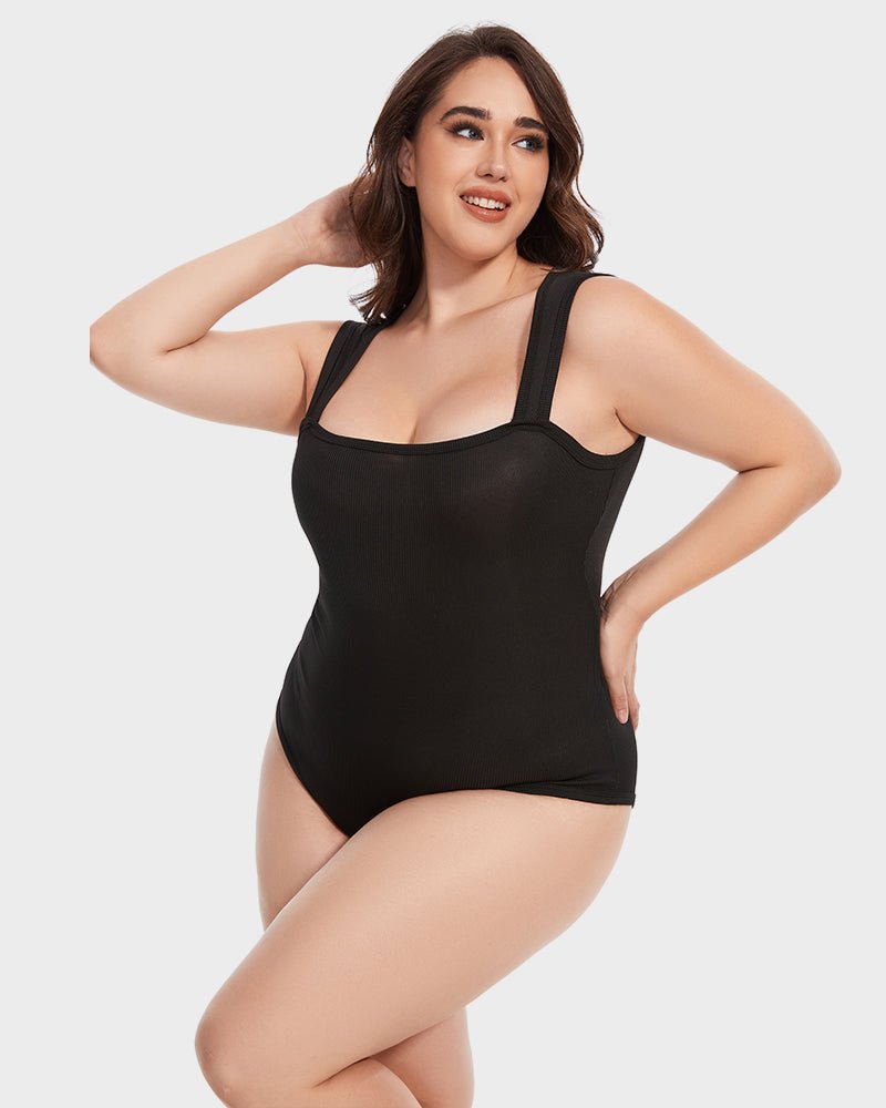 Body Gainant mit quadratischem Kragen | SLIMSHAPE™