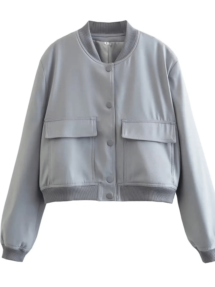 Bomberjacke mit Druckknöpfen | GLAMFIT