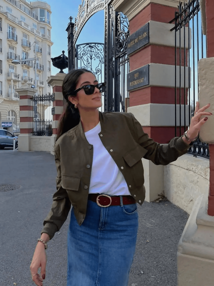 Bomberjacke mit Druckknöpfen | GLAMFIT