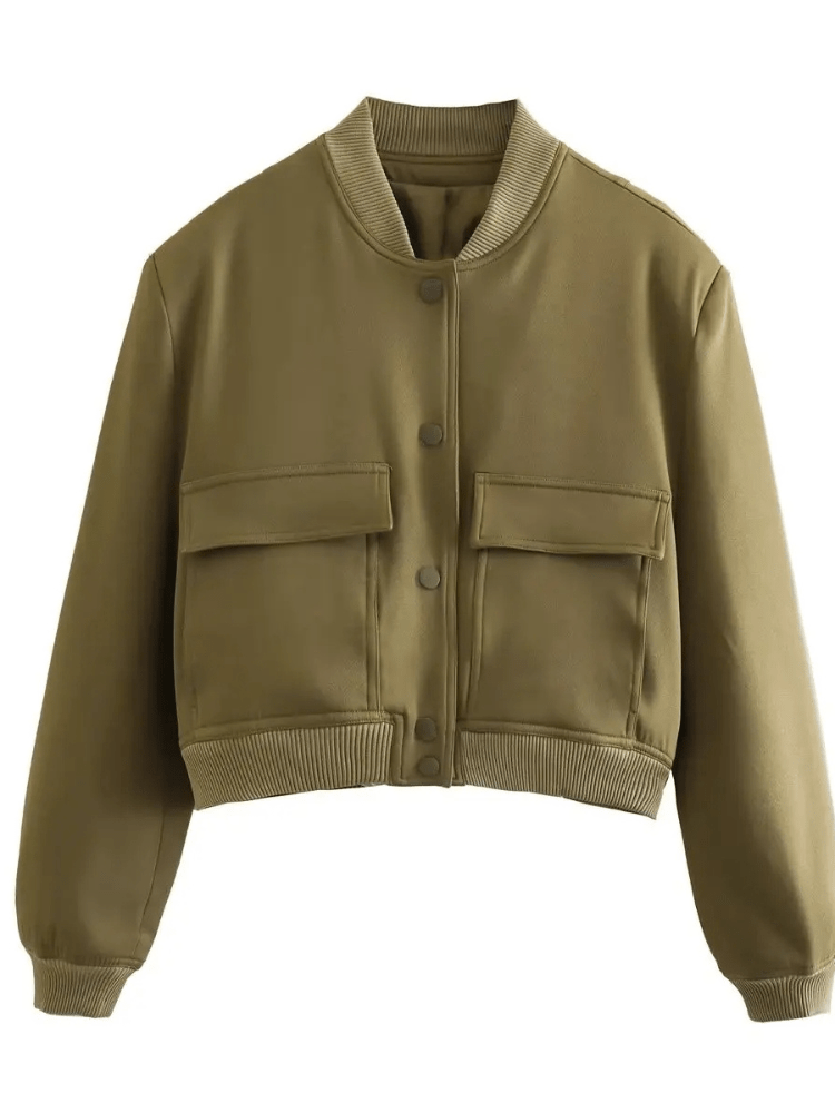 Bomberjacke mit Druckknöpfen | GLAMFIT