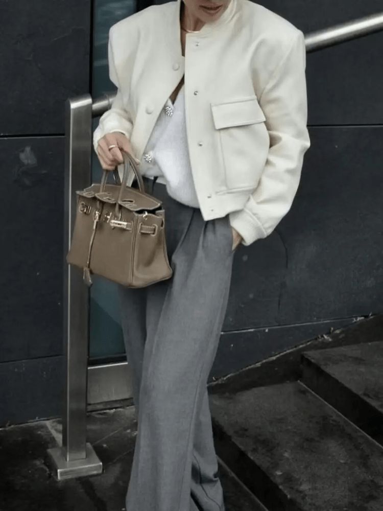 Bomberjacke mit Druckknöpfen | GLAMFIT