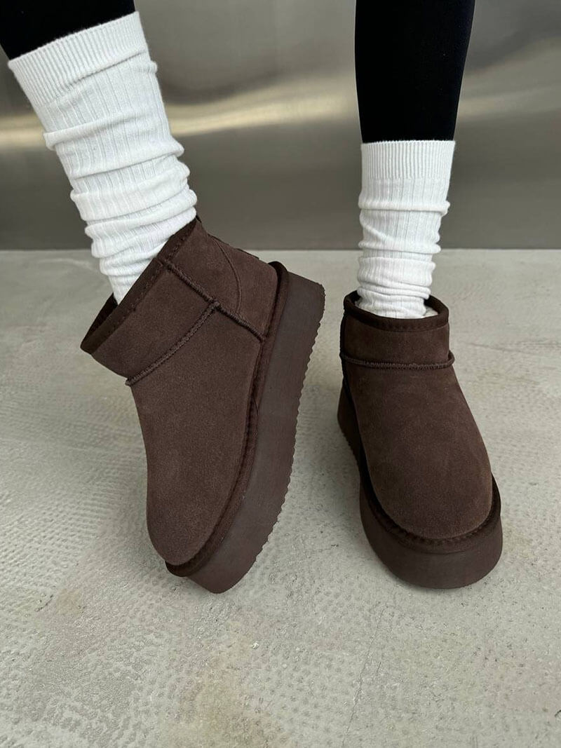 Stiefel aus synthetischem Wildleder | WINTERCOMFY™