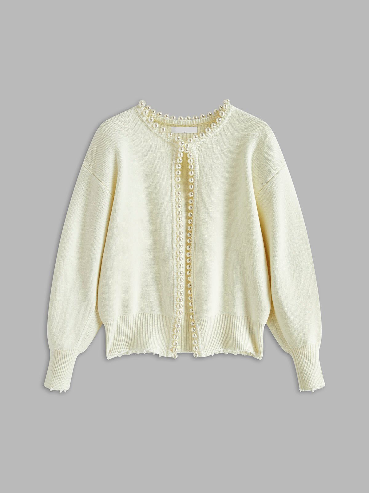 Damenstrickjacke mit Perlenverzierung | PERLEA