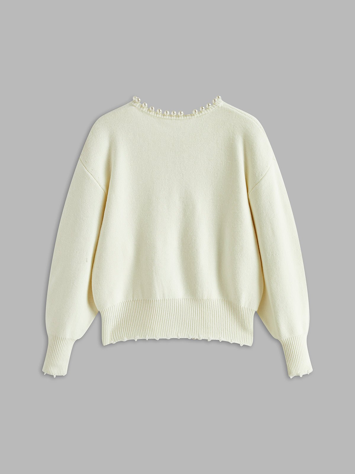 Damenstrickjacke mit Perlenverzierung | PERLEA