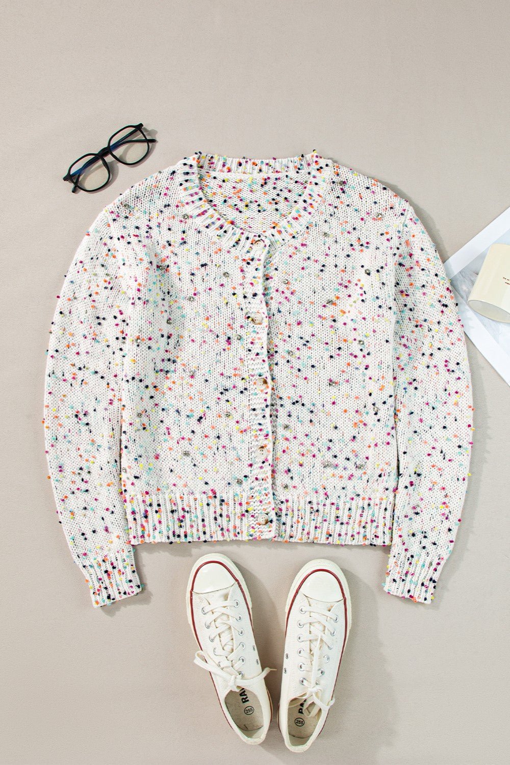Leichter Cardigan mit Konfetti-Muster | CHLOÉ