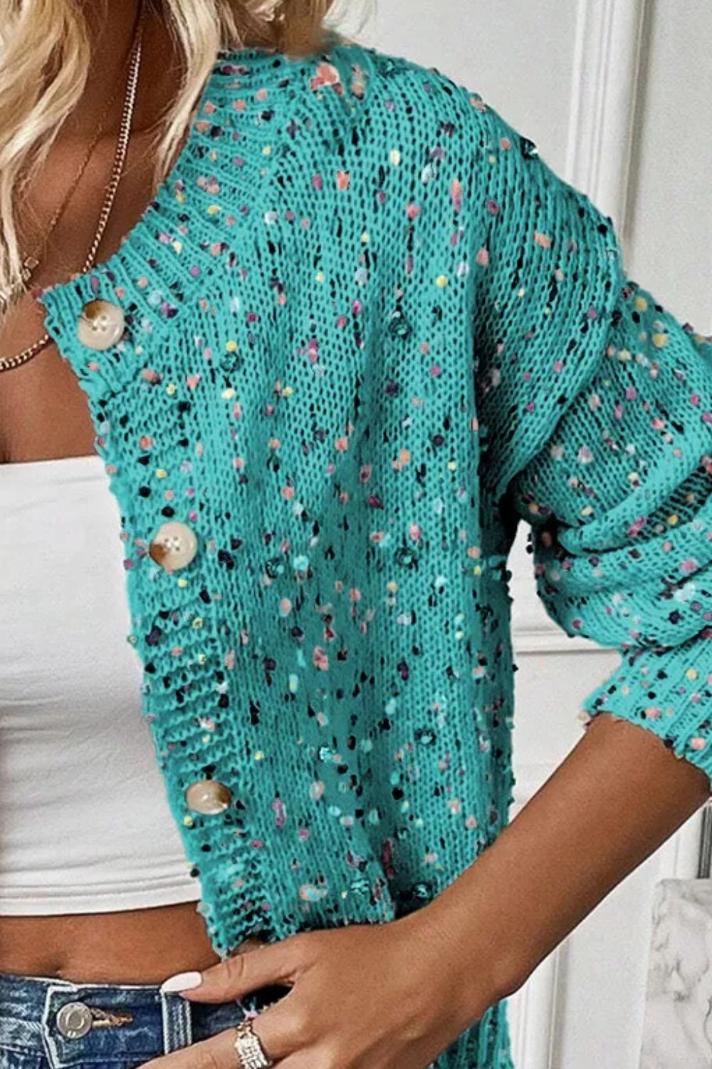 Leichter Cardigan mit Konfetti-Muster | CHLOÉ