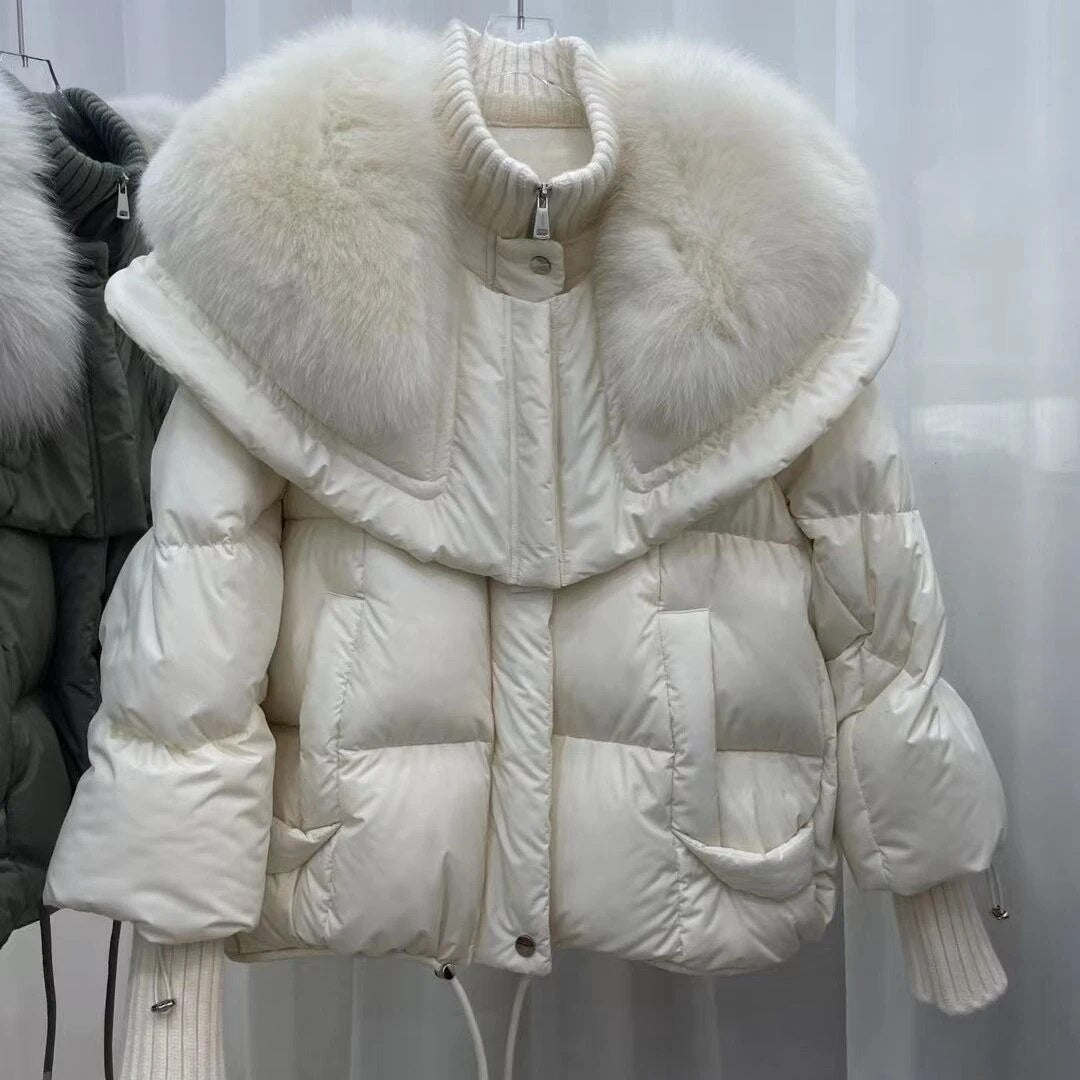 Daunenjacke mit Kunstpelzkragen | WINTERGLAM