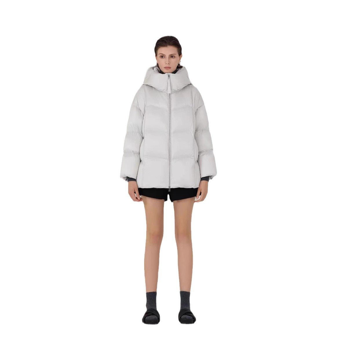 Oversize Damen Daunenjacke mit Kapuze | COSYLUX