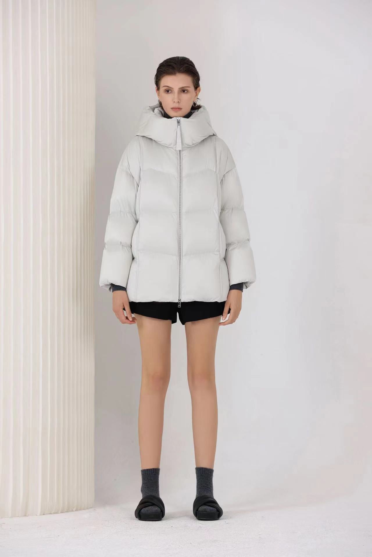 Oversize Damen Daunenjacke mit Kapuze | COSYLUX