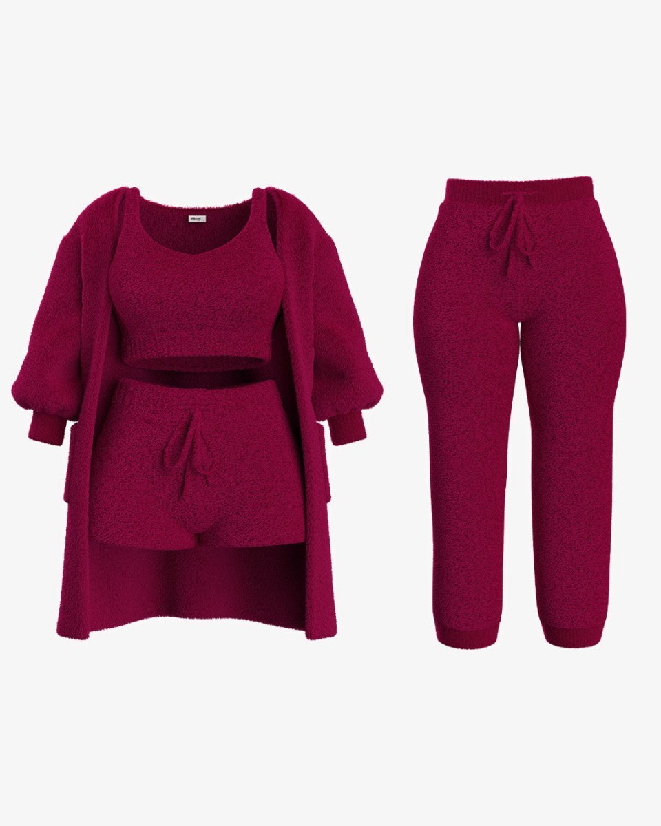 Damen Strick Kuscheliger Pyjama Set | COZYSEASON™