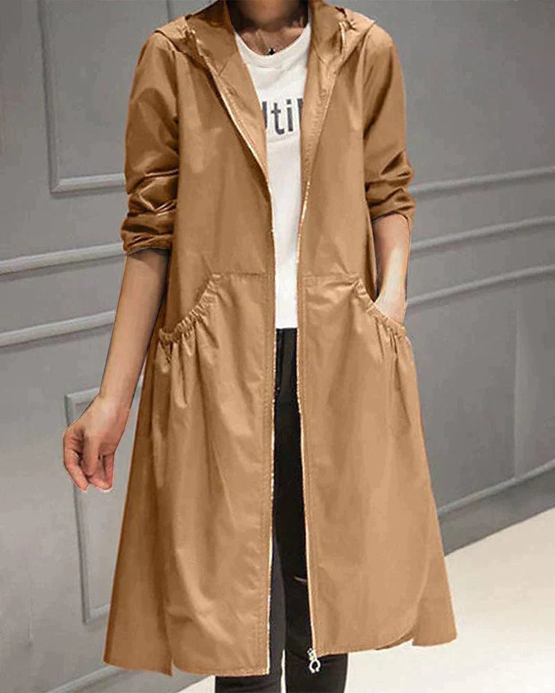 Eleganter Damen-Mid-Length-Regenmantel | RAINSTYLE™