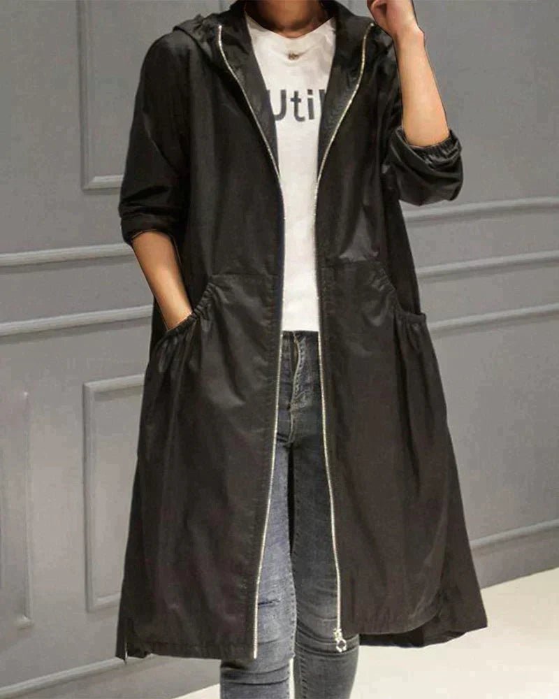 Eleganter Damen-Mid-Length-Regenmantel | RAINSTYLE™
