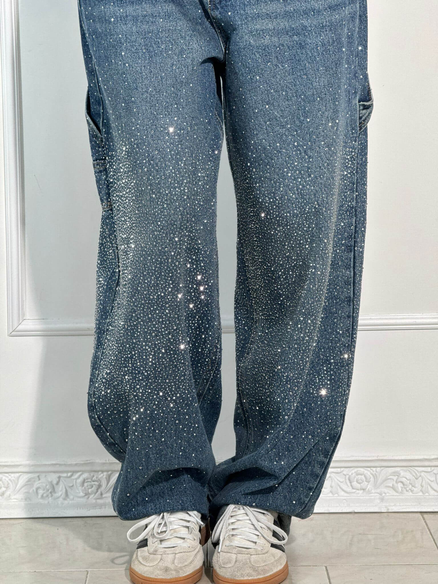Damen Jeans Denim Glänzend | BALLON CARPENTER
