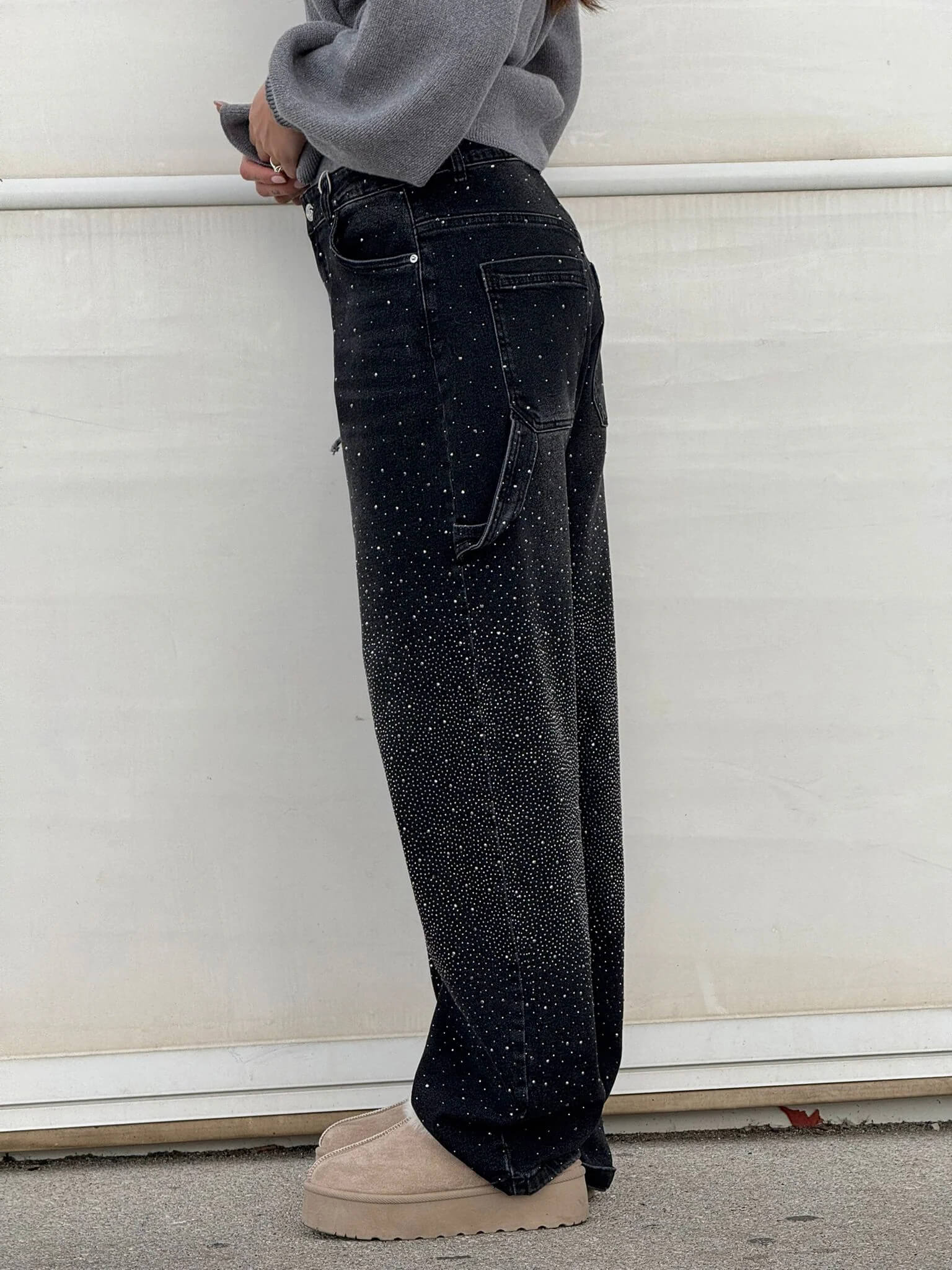 Damen Jeans Denim Glänzend | BALLON CARPENTER