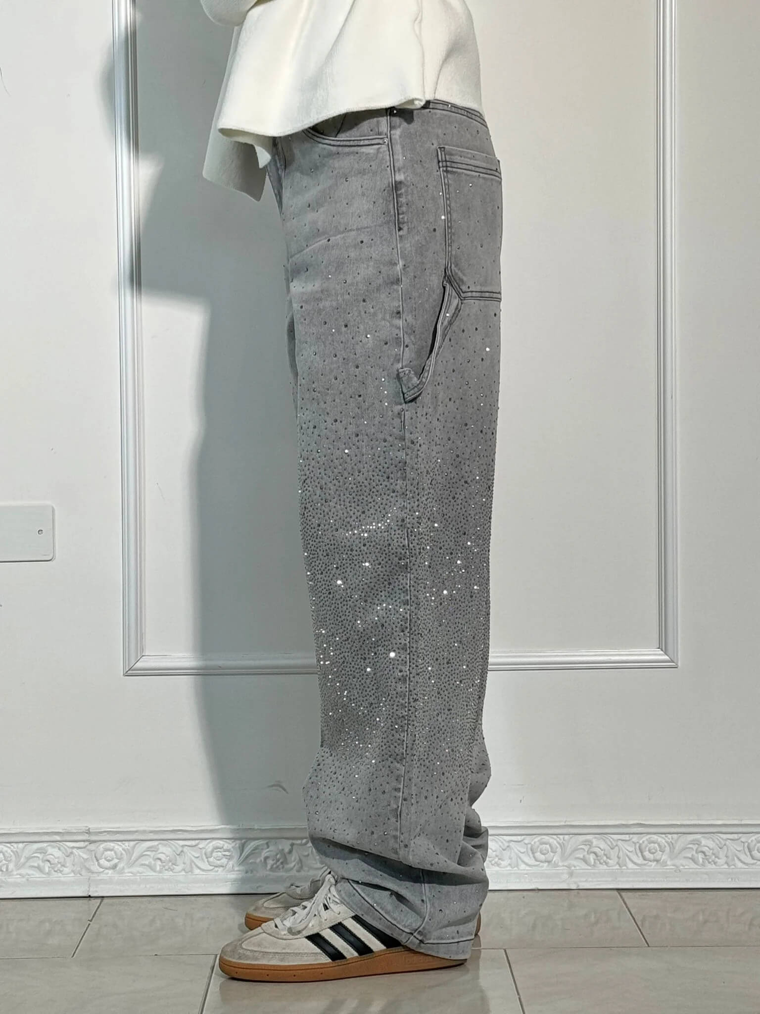 Damen Jeans Denim Glänzend | BALLON CARPENTER