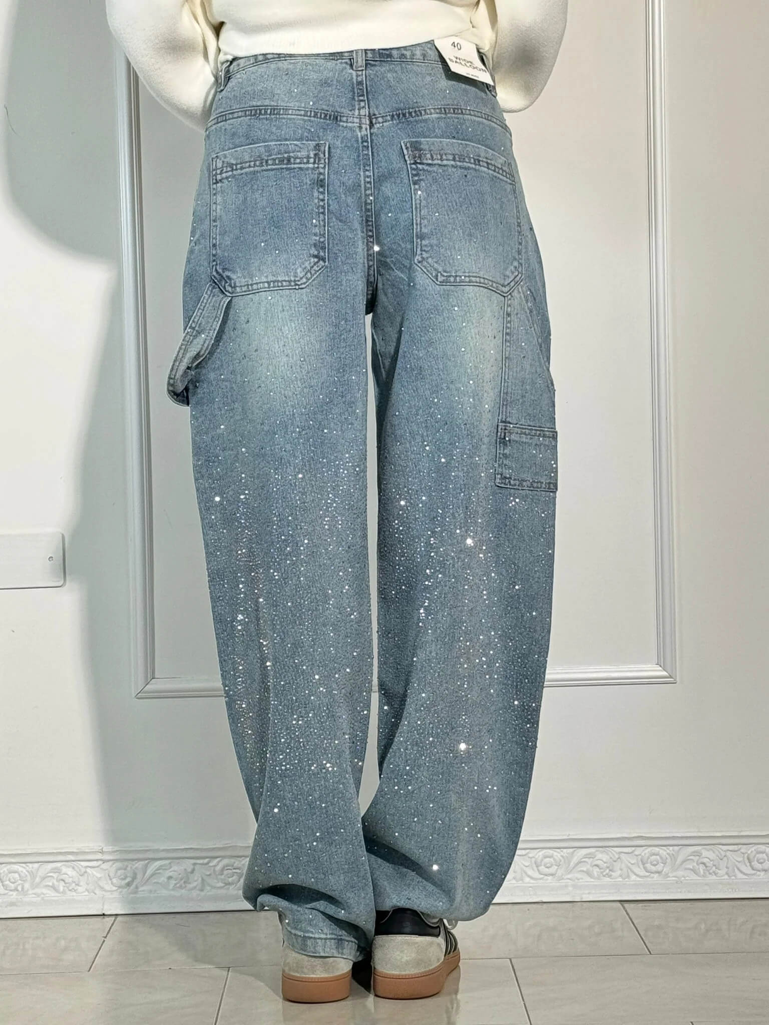 Damen Jeans Denim Glänzend | BALLON CARPENTER
