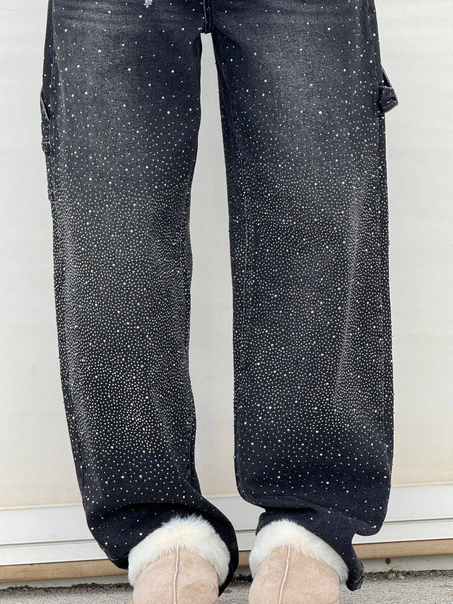 Damen Jeans Denim Glänzend | BALLON CARPENTER