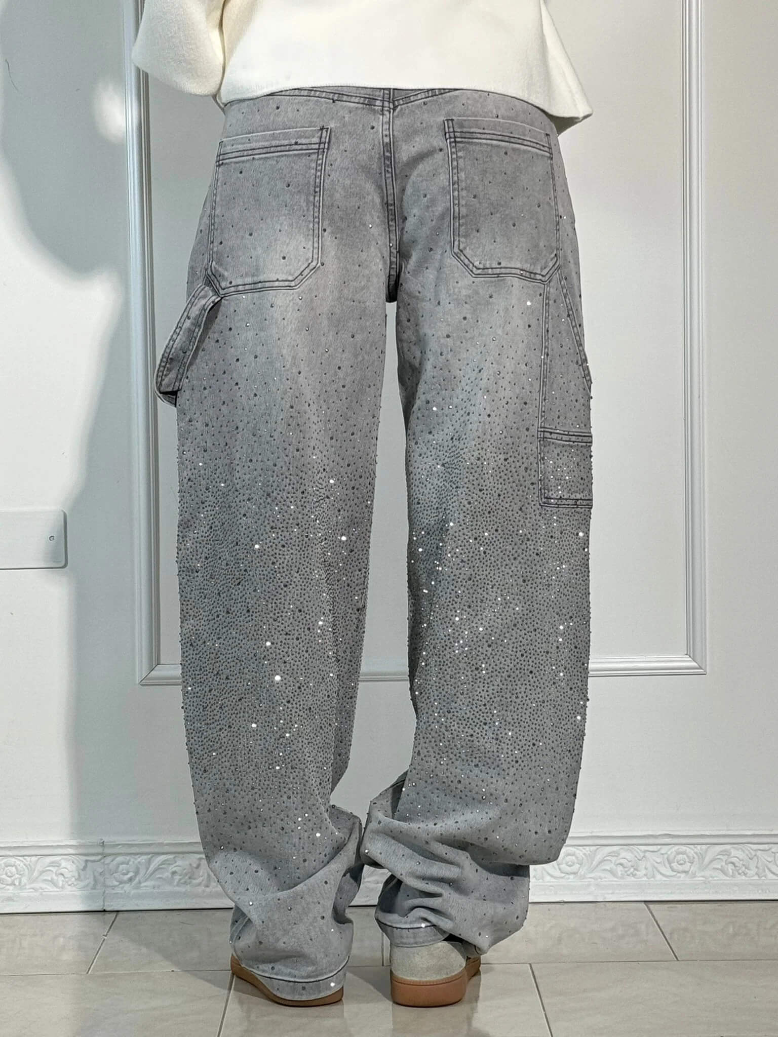 Damen Jeans Denim Glänzend | BALLON CARPENTER