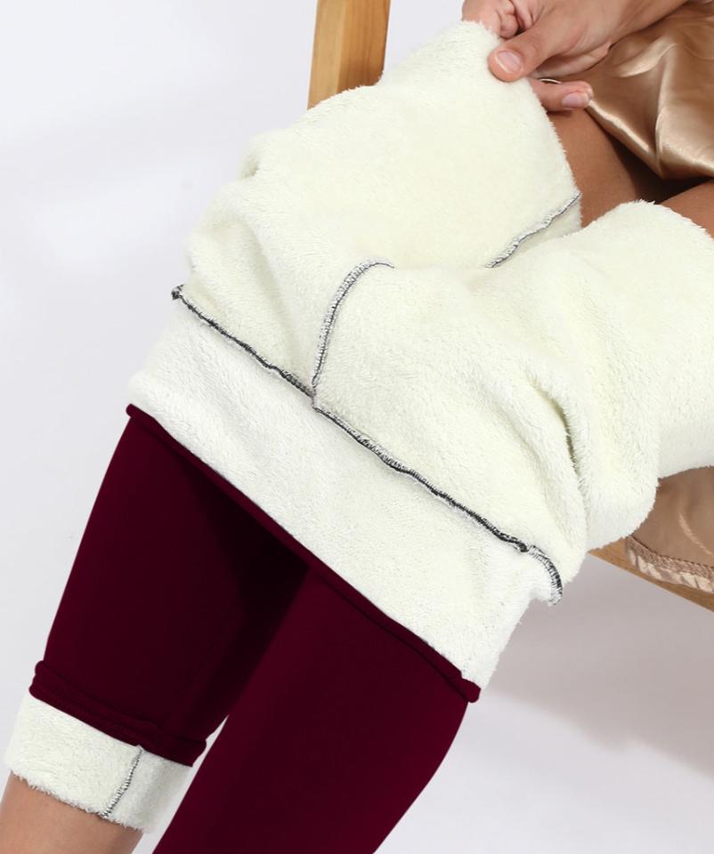 legging polaire hiver femme chaud