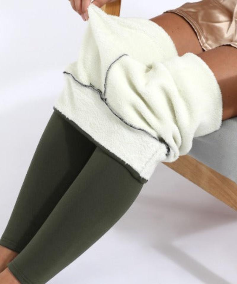 legging polaire hiver femme chaud