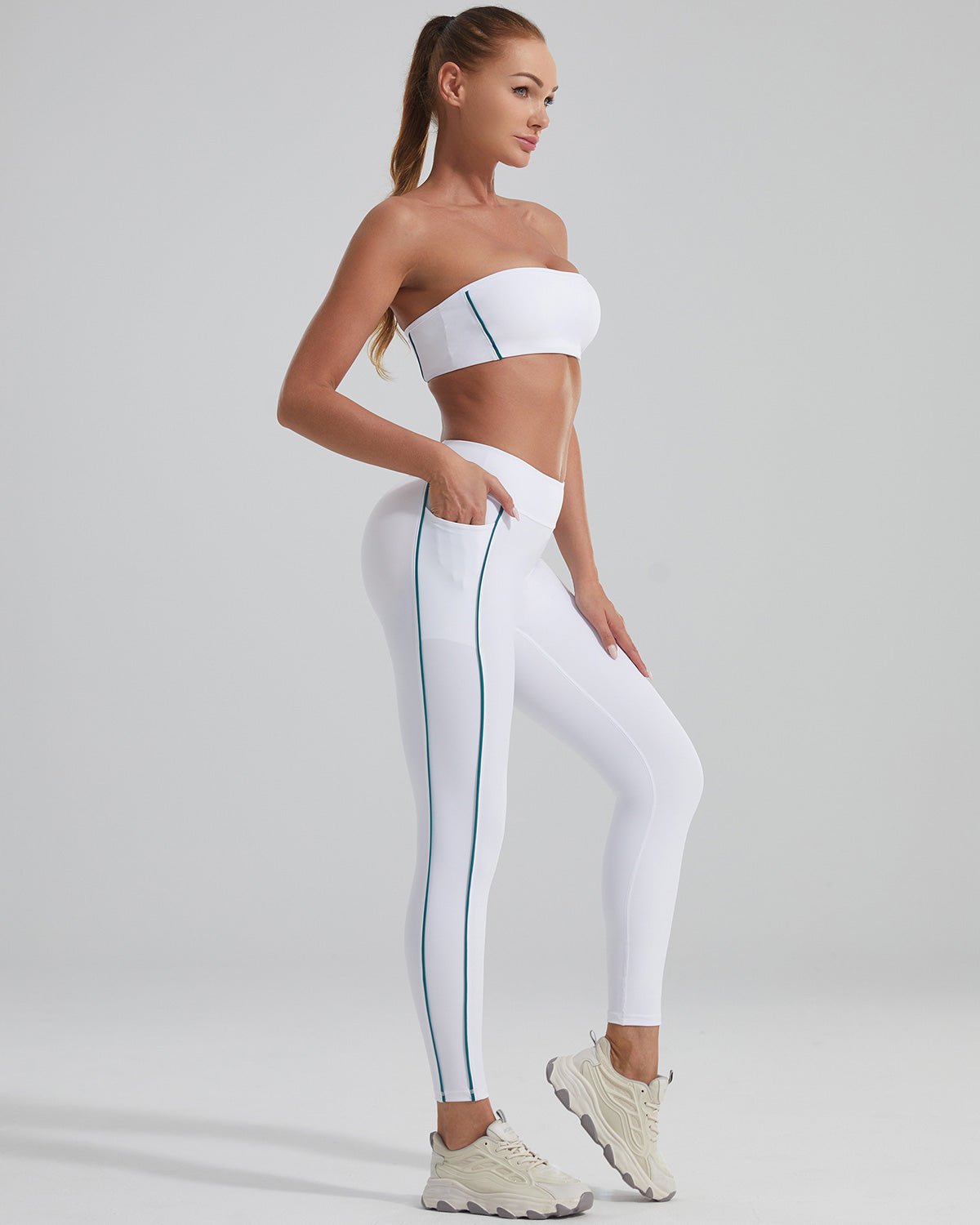 Nahtlose Leggings Weiß | WHITEPEARL