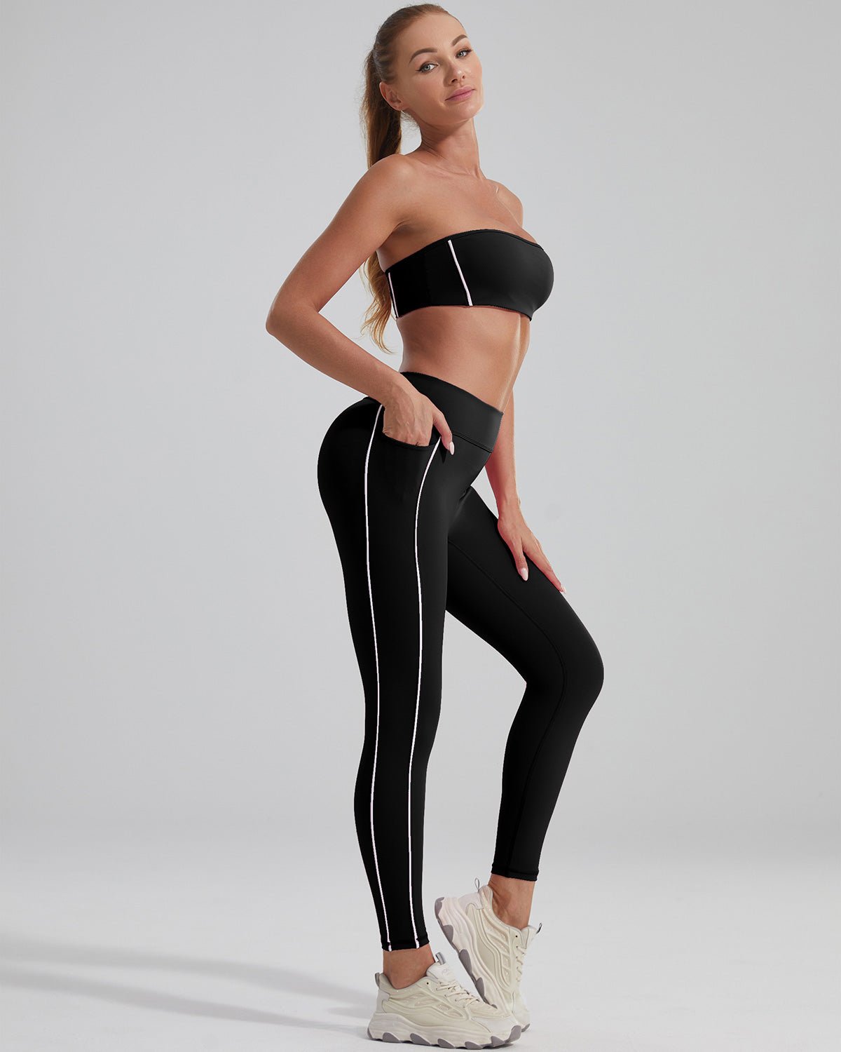 Nahtlose Leggings Schwarz | BLACKPEARL