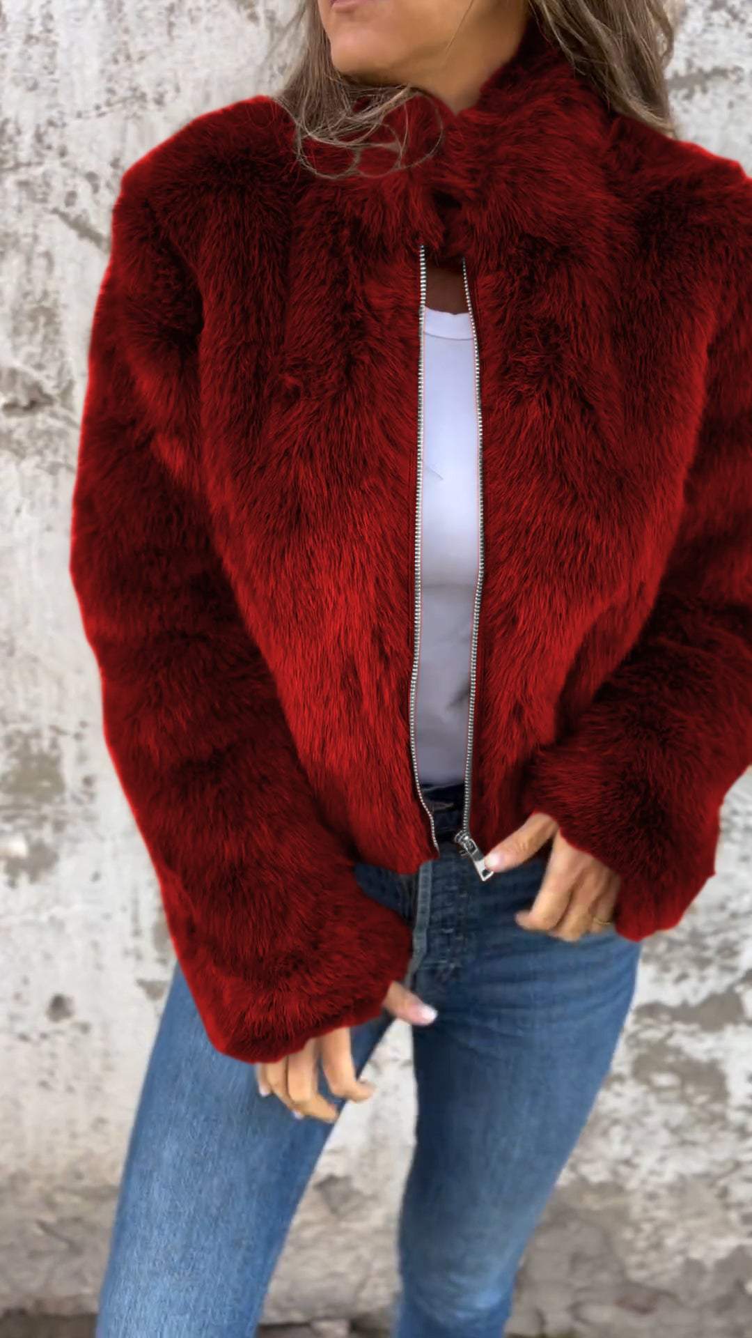 Mantel aus Kunstpelz | FURLUX™
