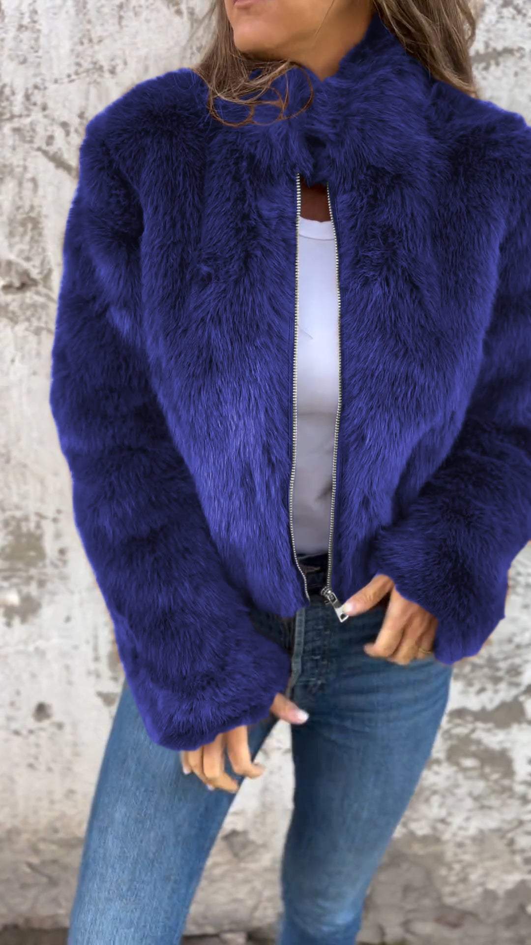 Mantel aus Kunstpelz | FURLUX™
