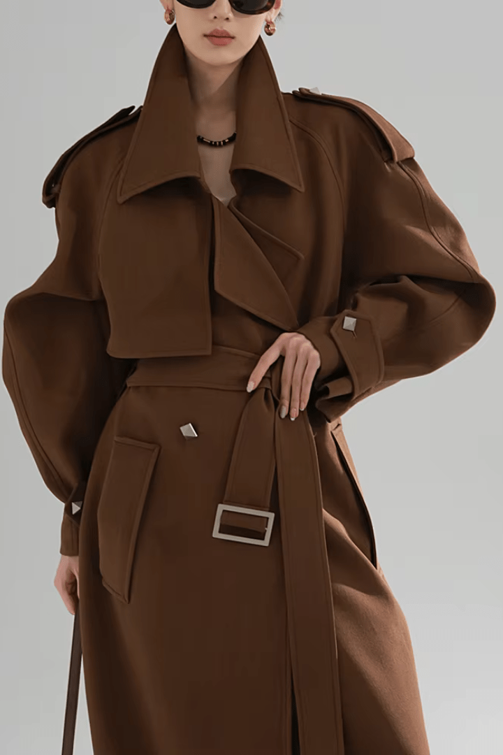 Trenchcoat langer Mantel für Damen | GLAMCOAT™
