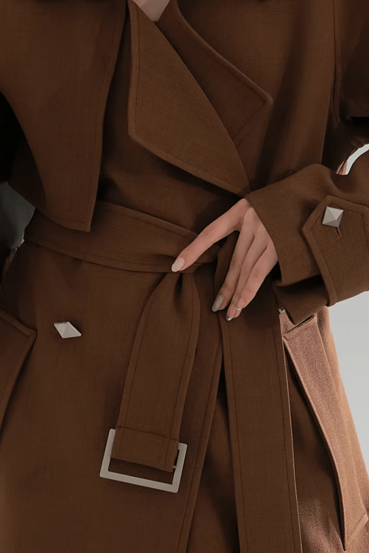 Trenchcoat langer Mantel für Damen | GLAMCOAT™