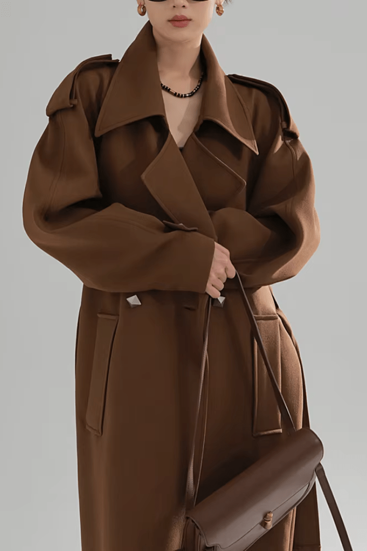 Trenchcoat langer Mantel für Damen | GLAMCOAT™