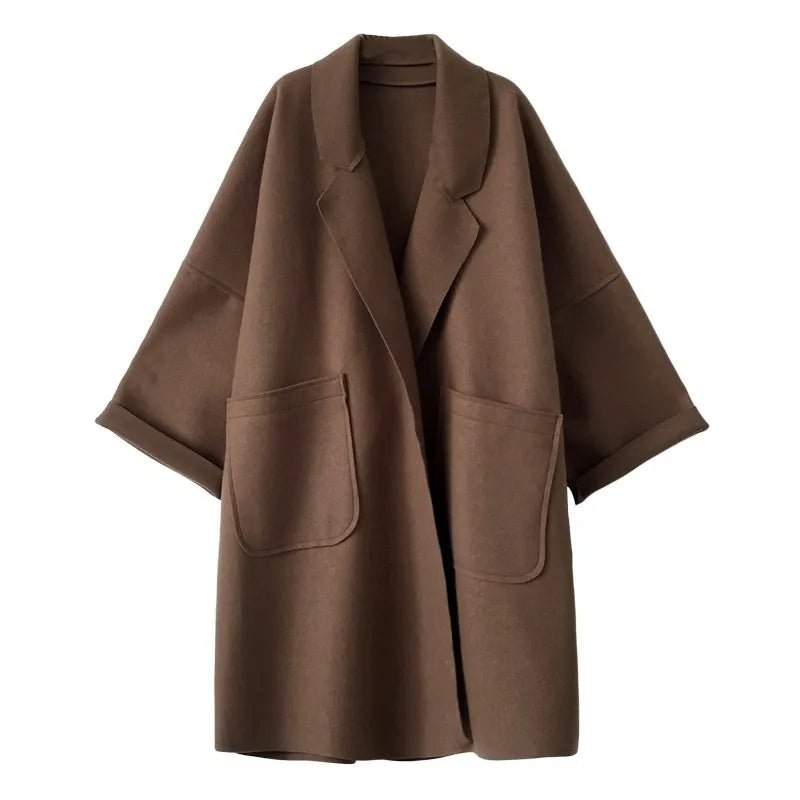 Oversize eleganter Trenchcoat aus Kunstwolle | OVERCOAT™