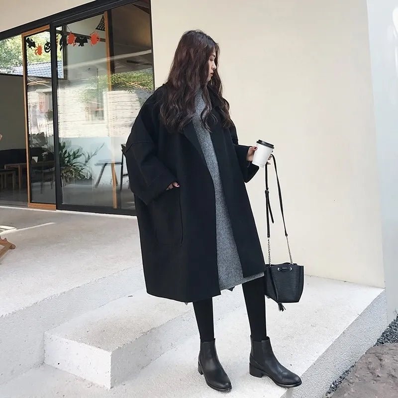 Oversize eleganter Trenchcoat aus Kunstwolle | OVERCOAT™