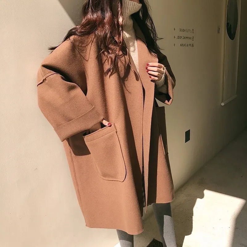 Oversize eleganter Trenchcoat aus Kunstwolle | OVERCOAT™