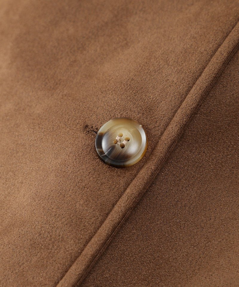 Damen Trenchcoat Kunstleder Wildleder | MOLLYGLAM™