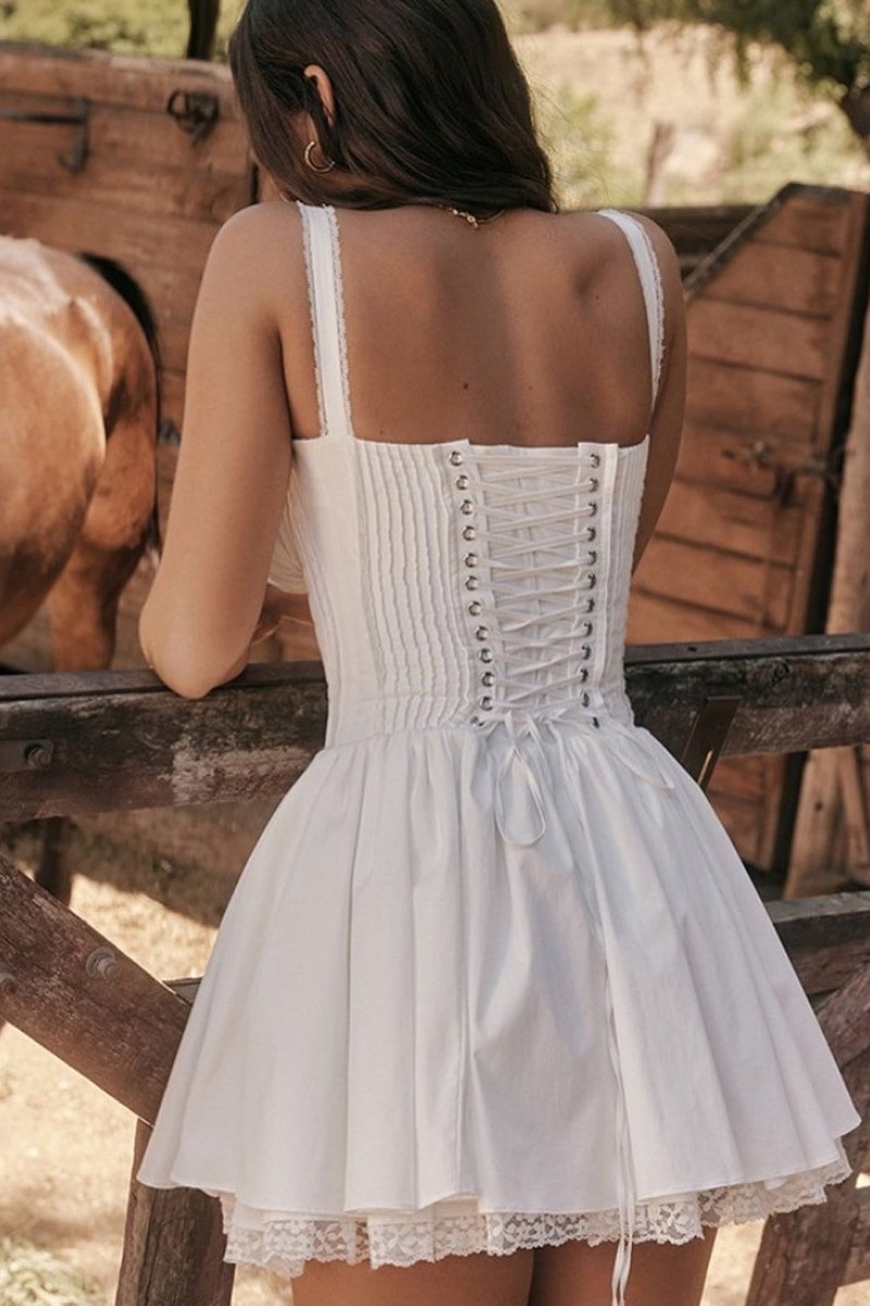 Mini-Kleid Damen Korsett aus Spitze | AGNES