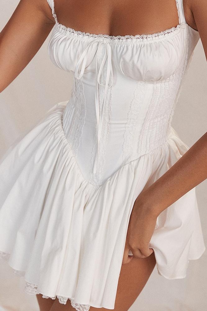 Mini-Kleid Damen Korsett aus Spitze | AGNES