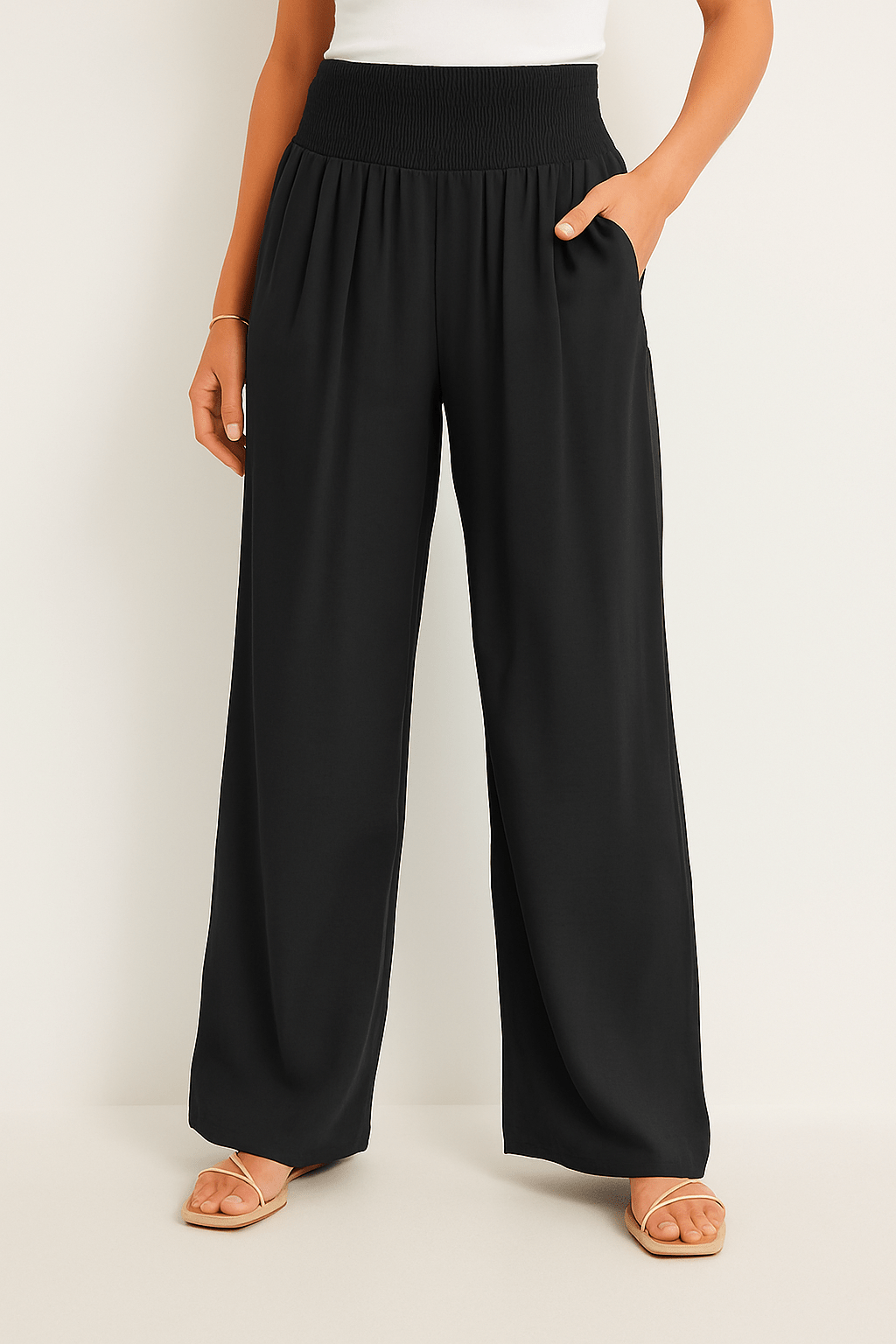 Damenhose mit elastischem Bund und weiter Schnitt | KARIN