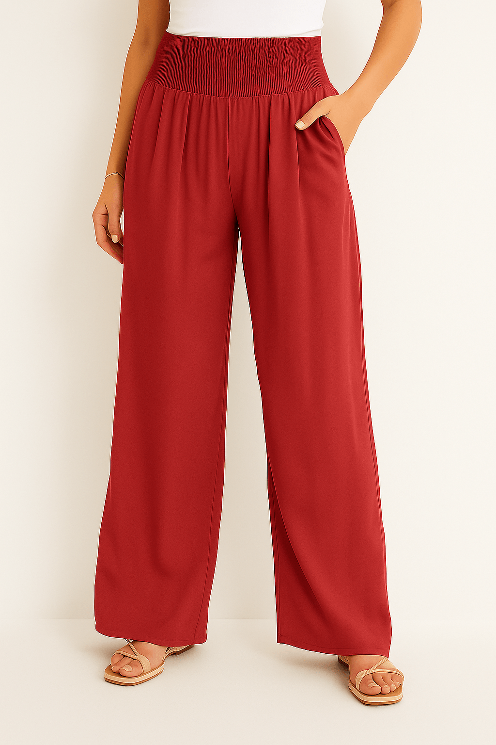 Damenhose mit elastischem Bund und weiter Schnitt | KARIN
