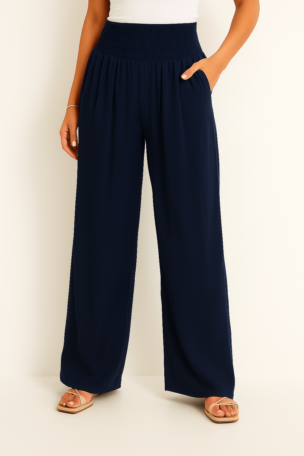 Damenhose mit elastischem Bund und weiter Schnitt | KARIN