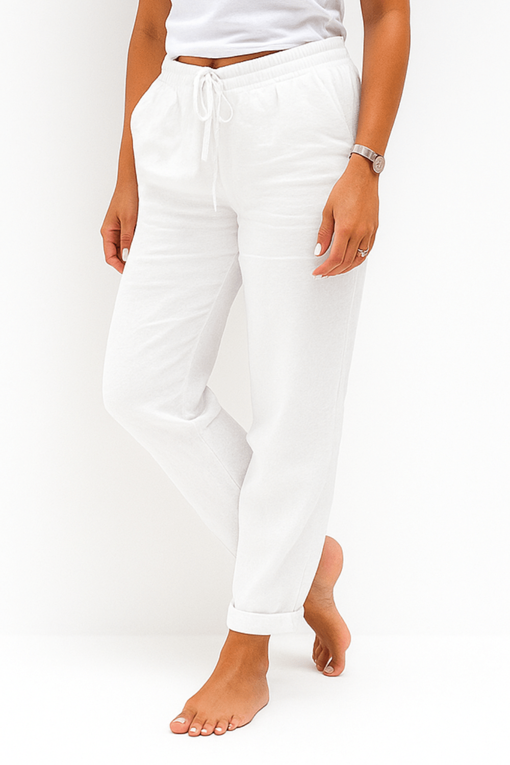 Damenhose mit elastischem Bund und Kordelzug | SHIRLEY