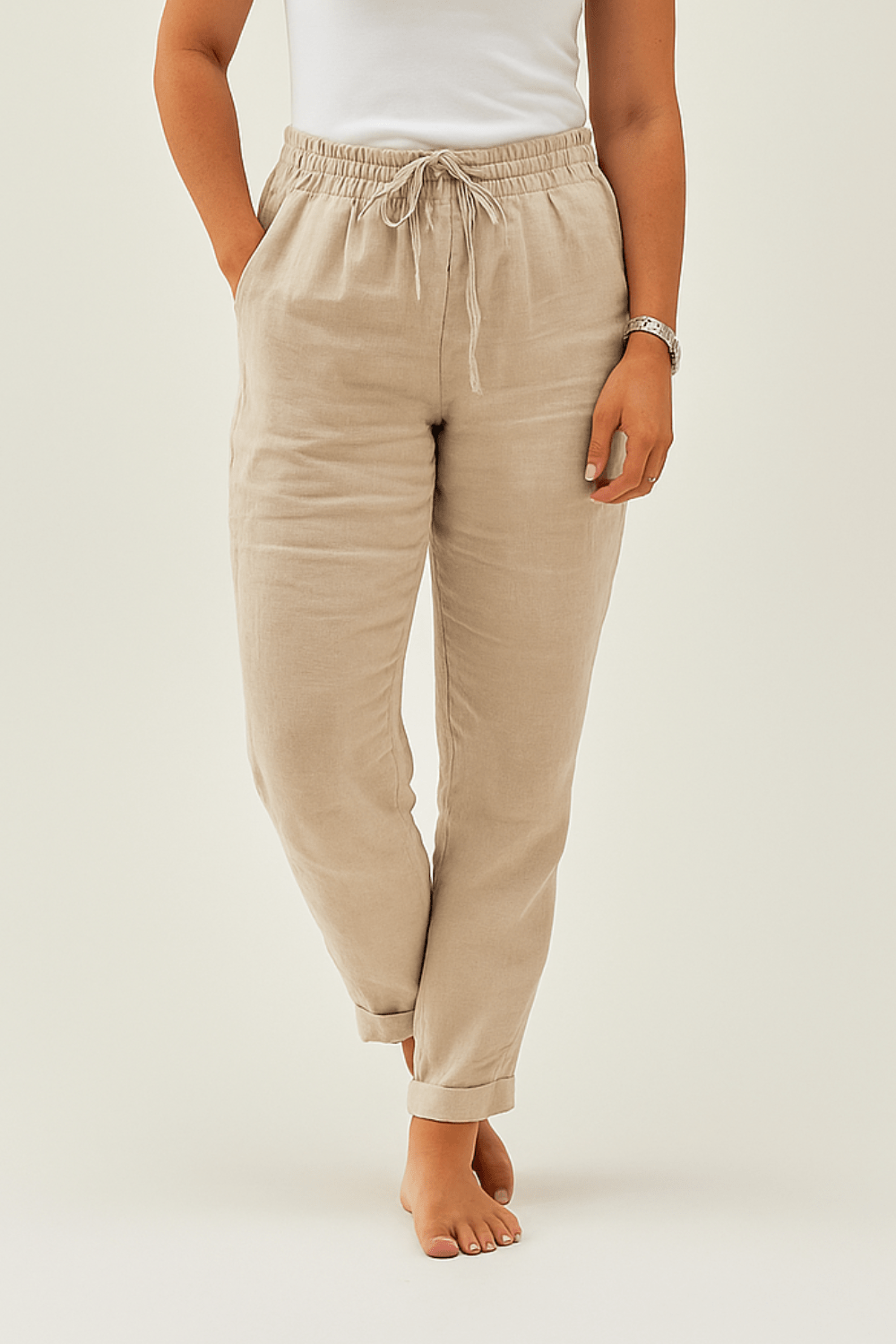 Damenhose mit elastischem Bund und Kordelzug | SHIRLEY
