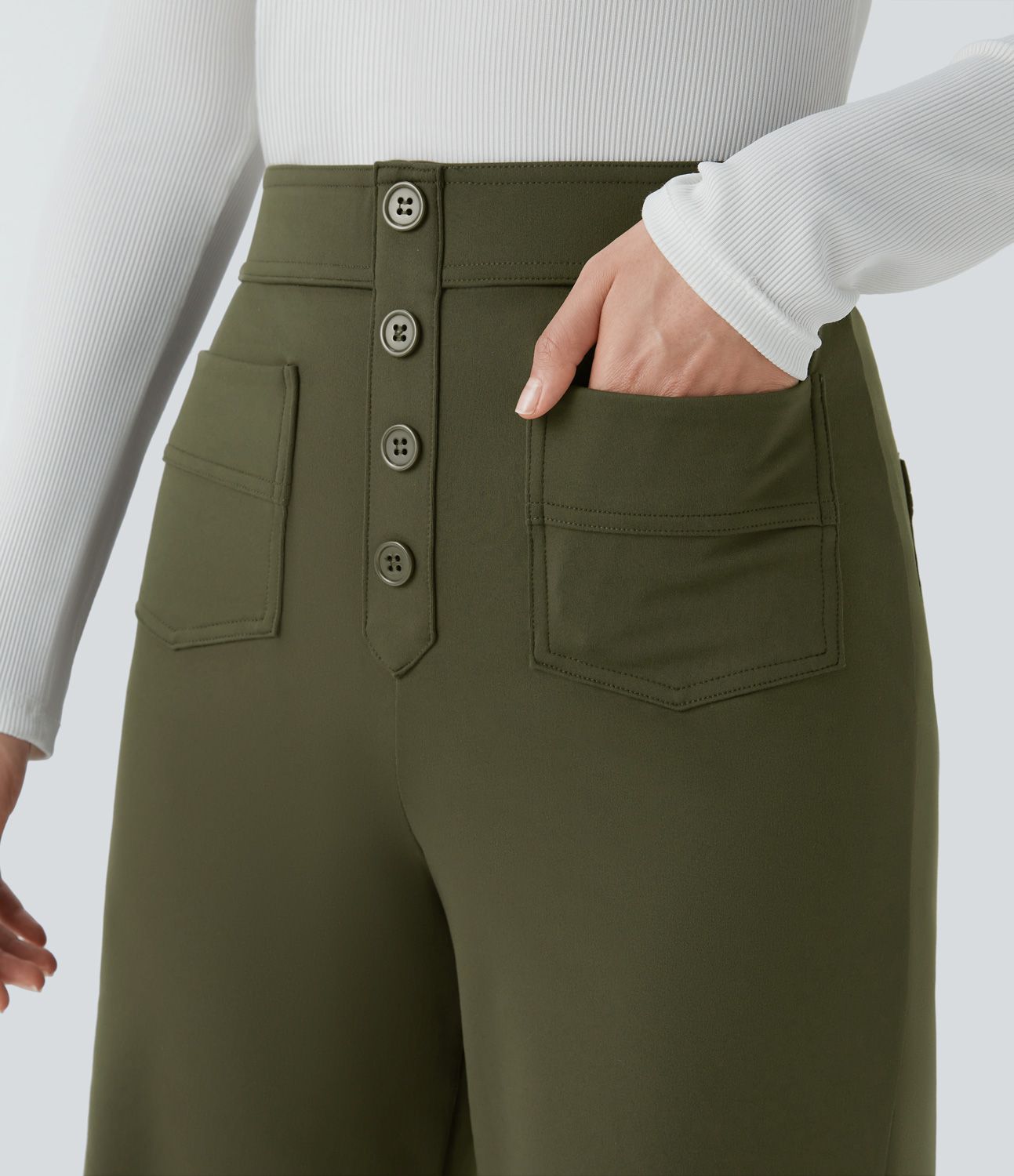 Damenhose Elastisch mit Hohem Bund | JADDEN