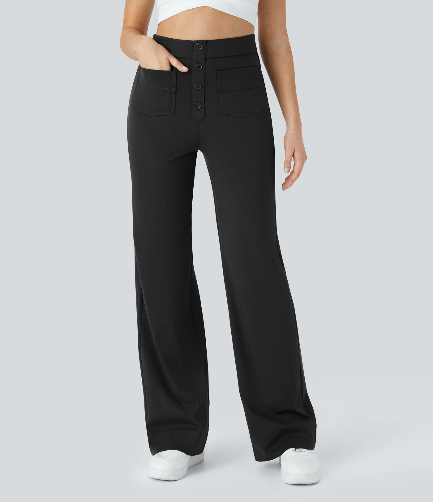 Damenhose Elastisch mit Hohem Bund | JADDEN