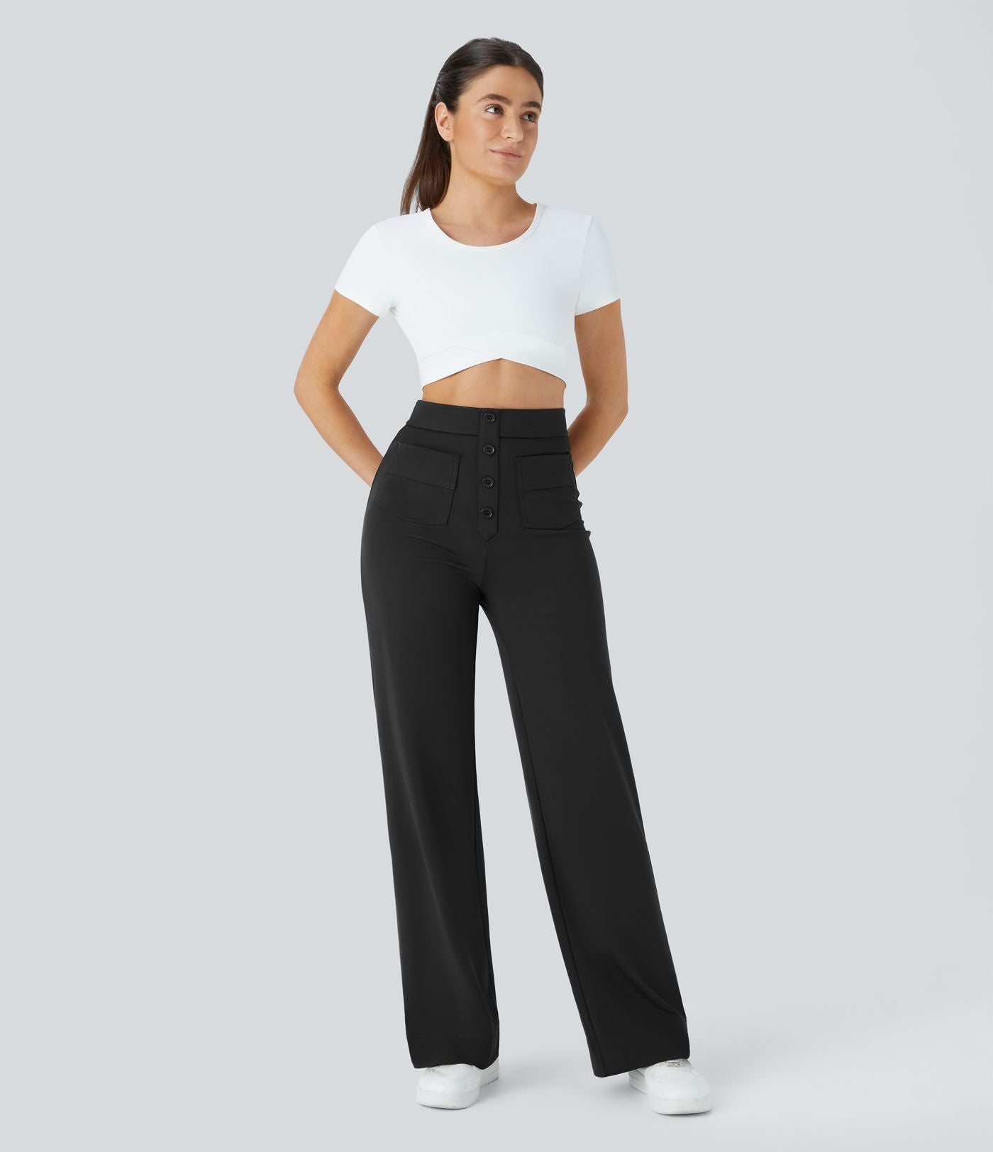 Damenhose Elastisch mit Hohem Bund | JADDEN
