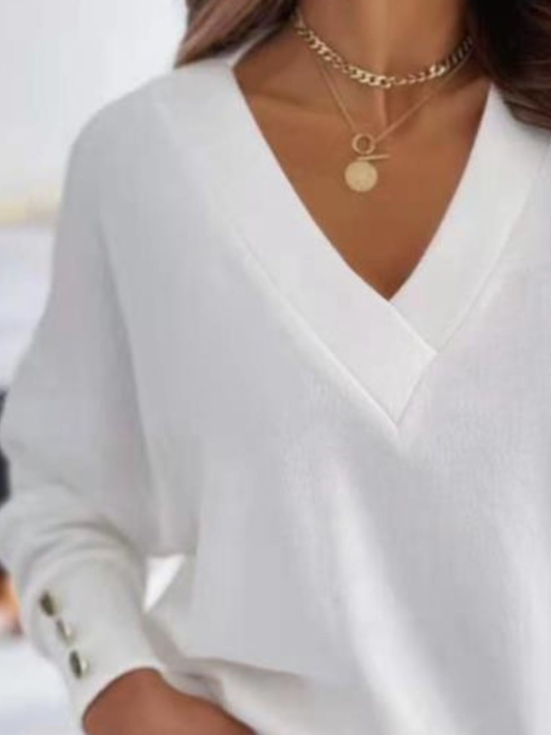 Pullover mit V-Ausschnitt, weich, Damen | MANON