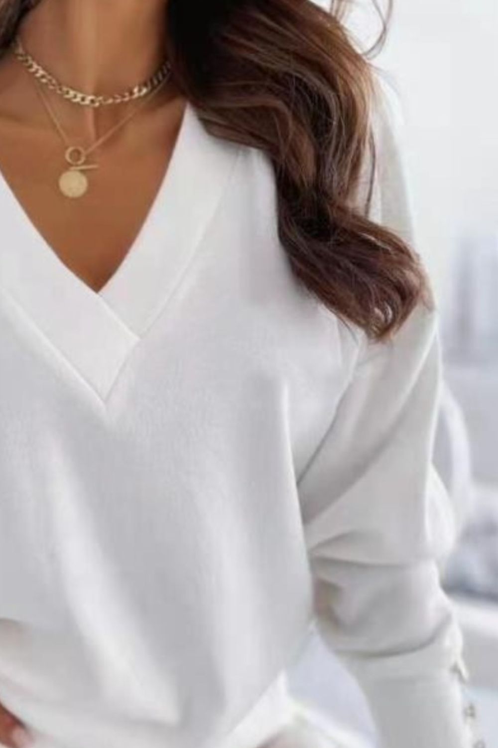 Pullover mit V-Ausschnitt, weich, Damen | MANON