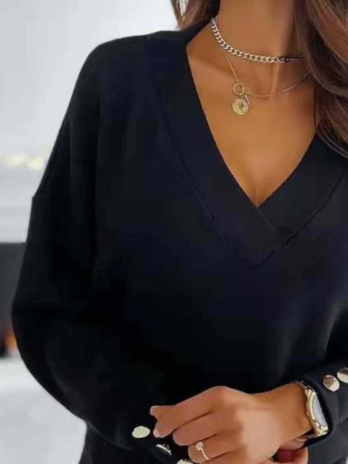 Pullover mit V-Ausschnitt, weich, Damen | MANON
